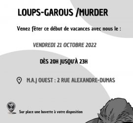 Soirée Jeu : Loups-Garous / Murder